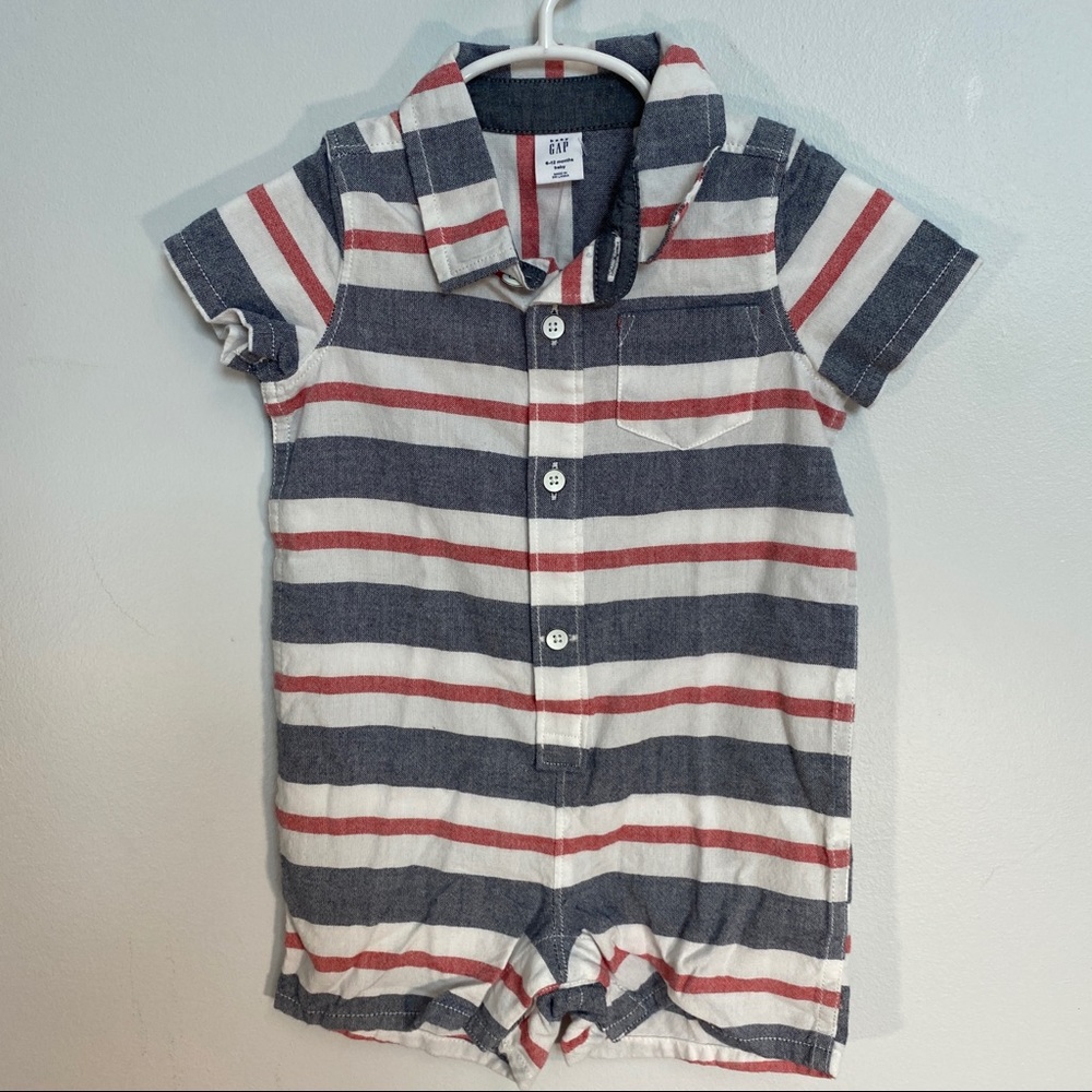 NWT - Baby GAP Striped Romper 6-12M - Picture 4 of 4